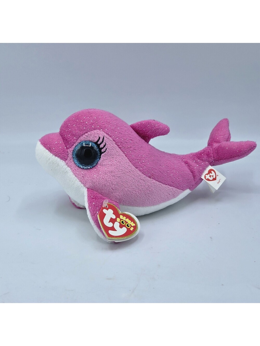 Ty Beanie Boos SURF the Pink Dolphin (6 Inch) With Tags Plush Stuffed Animal Toy